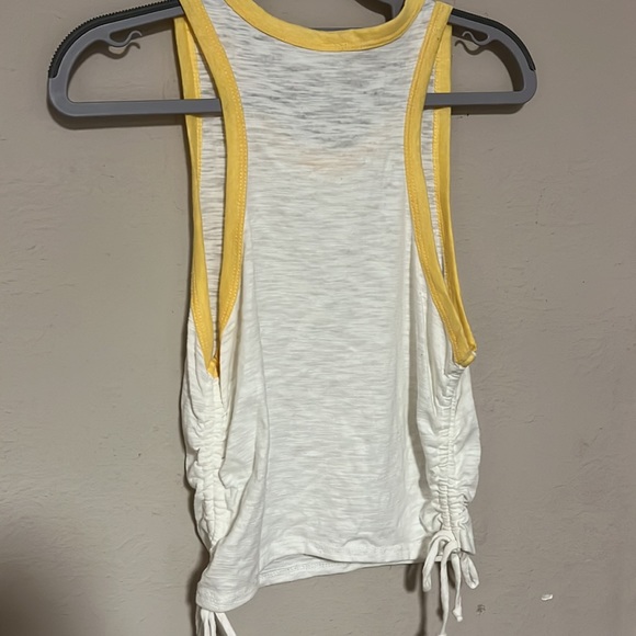 AS Revival (Stand Out For Good) Cinched Sides White/Yellow Tank Top - Picture 4 of 6